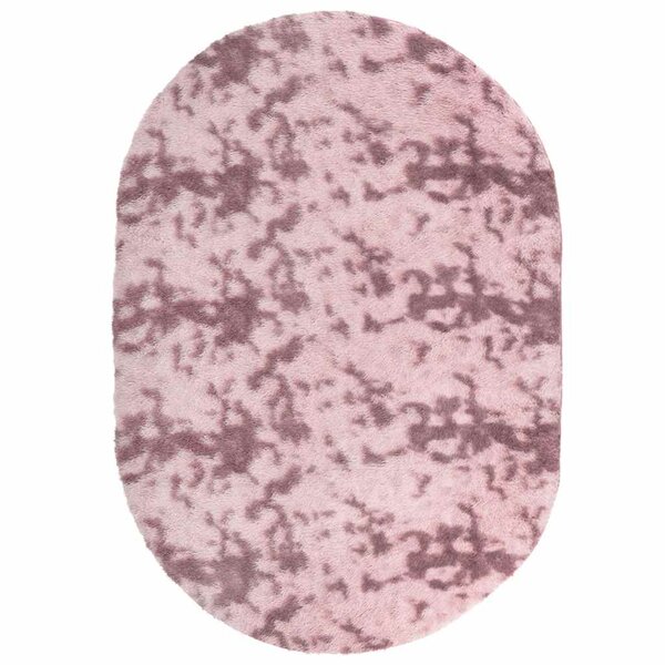 vidaXL Tapis Shaggy à poils longs NAVARRA rose poudré 300x200 cm