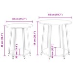 Table d'appoint vidaXL 2 pièces Gris Sonoma en bois d'ingénierie et métal