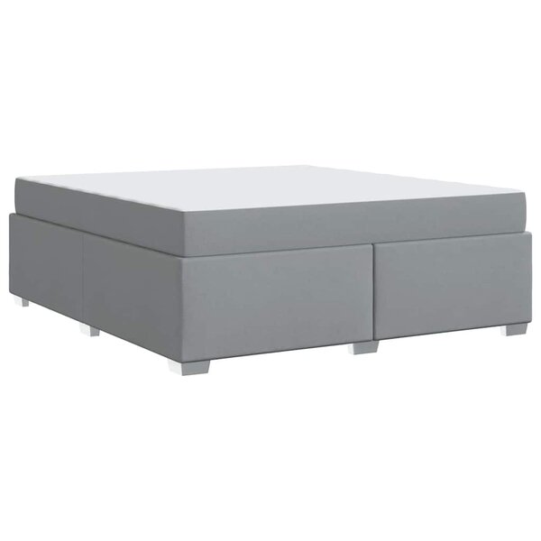 vidaXL Cadre de lit avec matelas Gris clair 180 x 200 cm tissu