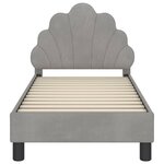 vidaXL Cadre de lit pour tout-petit avec tête de lit Gris clair