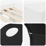 vidaXL Lit avec Tunnel 4 Pièces Chêne Artisanal et Noir Bois d'ingénierie