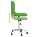 vidaXL Chaises pivotantes à manger lot de 4 vert similicuir