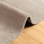 vidaXL Tapis HUARTE à poils courts doux et lavable sable 120x120 cm