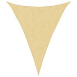 vidaXL Voile d'ombrage sable 4x5x5 m 100   polyester oxford
