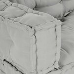 vidaXL Coussin de canapé sur palette 3 Pièces Gris tissu