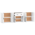 vidaXL Buffets 3 Pièces Blanc Bois d'ingénierie