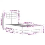 vidaXL Cadre de lit avec LED sans matelas chêne marron 90x190 cm