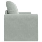 vidaXL Canapé-Lit Gris clair 148 x 71 x 83 cm Velours