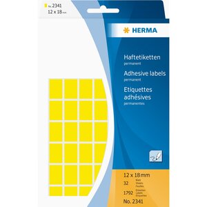 Étiquettes multi-usage,12 x 18 mm, jaune pack de 1792 herma