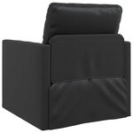 vidaXL Sofa Lit de Sol avec coussin Noir 74 x 77 x 81 cm Faux cuir