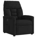vidaXL Fauteuil inclinable noir tissu microfibre