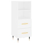 vidaXL Buffet blanc 34 5x34x90 cm bois d'ingénierie
