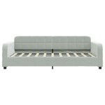 vidaXL Lit de jour avec matelas gris clair 90x190 cm velours
