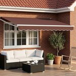 vidaXL Auvent rétractable électrique Marron 3 5 x 2 5 m
