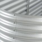 vidaXL Lit surélevé de jardin 320x80x81 cm Acier galvanisé Argenté
