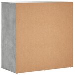 vidaXL Buffet gris béton 79x38x80 cm bois d'ingénierie