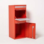 Boîte à colis Large Rouge 2 portes Acier galvanisé SMART PARCEL BOX®