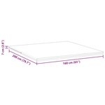 vidaXL Coussins de Matelas Blanc 160 x 200 cm