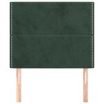 vidaXL Tête de lit Vert foncé 90x5x118/128 cm Velours