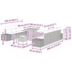 vidaXL Ensemble de canapé de jardin 10 Pièces Beige  Gris clair