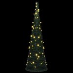 vidaXL Sapin de Noël artificiel pré-éclairé avec guirlandes vert 150cm