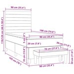 vidaXL Sommier à lattes de lit avec matelas Vert foncé 90x190 cm