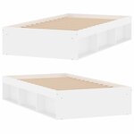 vidaXL Cadre de lit blanc 90x190 cm