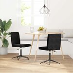 vidaXL Chaises à manger lot de 2 Noir Velours