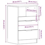 vidaXL Tables de chevet 2 Pièces chêne artisanal bois d'ingénierie