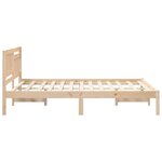 vidaXL Cadre de lit Marron 120 x 200 cm Bois massif en pin