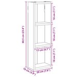 vidaXL Armoire murale de salle de bain Chêne Sonoma 20 x 10 x 60 5 cm