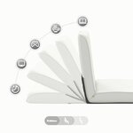 vidaXL Fauteuil de sol ajustable Blanc Simili cuir