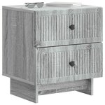 vidaXL Cabinet de chevet 2 Pièces Sonoma gris 43 x 34 5 x 47 5 cm