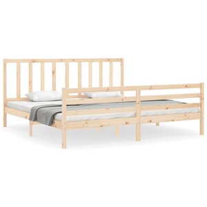 vidaXL Cadre de lit sans matelas 200x200 cm bois massif de pin