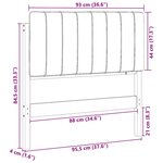 vidaXL Tête de lit capitonnée Marron et Noir 90 cm Pin massif