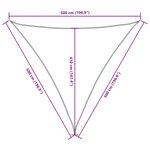 vidaXL Voile de parasol tissu oxford triangulaire 5x5x5 m taupe