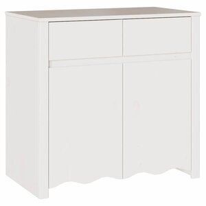 vidaXL Buffet Drammen Blanc 79 x 43 x 75.5 cm Bois de pin massif