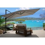 Cesare - Parasol déporté 3x4m Gris