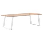 vidaXL Pieds de table à manger en U 2 pièces Blanc 100 x (72-73) cm Acier