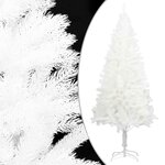 vidaXL Arbre de Noël artificiel aiguilles réalistes blanc 210 cm