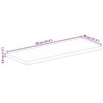 vidaXL Dessus de table 90x80x3 8 cm rectangulaire bois massif manguier