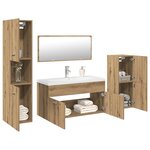 vidaXL Ensemble de meubles salle de bain 5 Pièces bois d'ingénierie