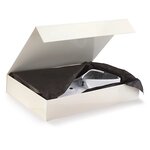 Boîte cadeau pelliculée noir avec fermeture aimantée 22 5 x 22 5 x 10 5 cm (lot de 10)
