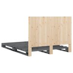 vidaXL Cadre de lit sans matelas gris 140x200 cm bois massif de pin
