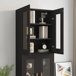 vidaXL Armoire murale suspendue Noir 69 5x34x90 cm