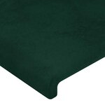 vidaXL Tête de lit à LED Vert foncé 200x5x78/88 cm Velours