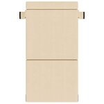 vidaXL Canapé-lit pliable Crème 70 x 80 x 60 cm Tissu
