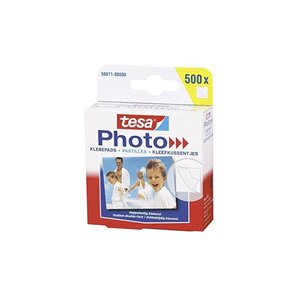 tesa Photo Pastilles adhésives pour photos  blanc  fixation