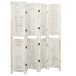 vidaXL Cloison de séparation 5 panneaux Blanc antique 178 5x166cm Bois