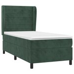 vidaXL Sommier à lattes de lit avec matelas Vert foncé 90x200 cm